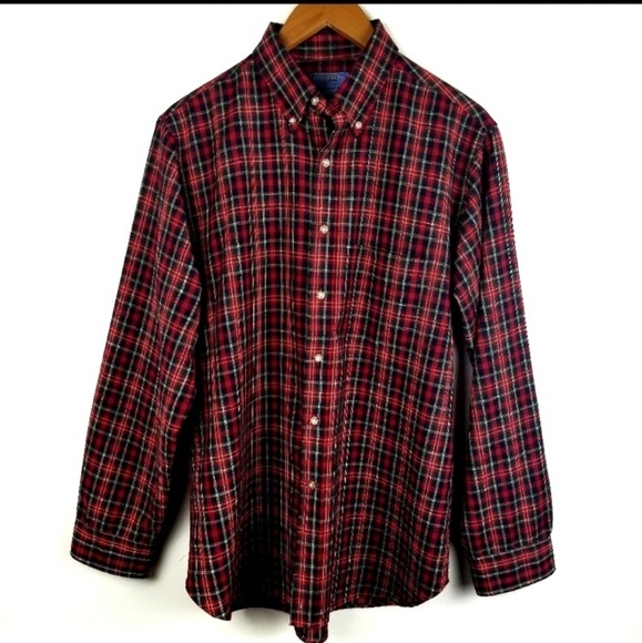 Pendleton Other - Pendleton Sir Pendleton Red Plaid Shirt Sz L